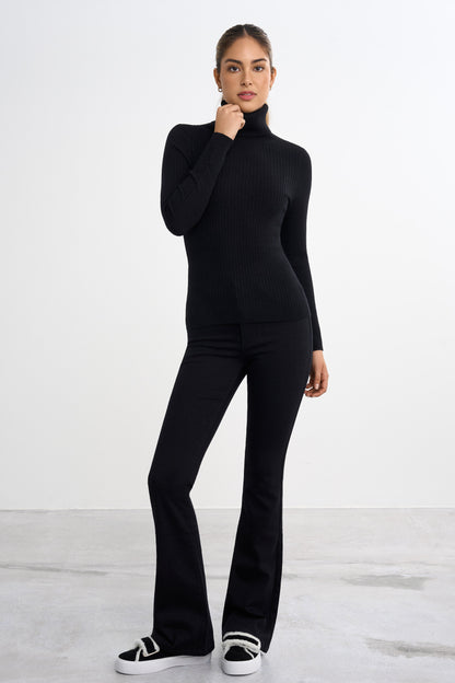 Ribbed Turtleneck Sweater
