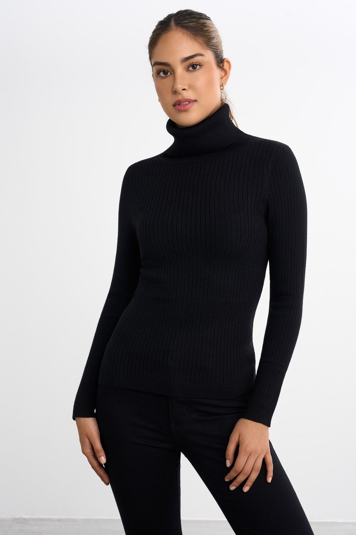 Ribbed Turtleneck Sweater