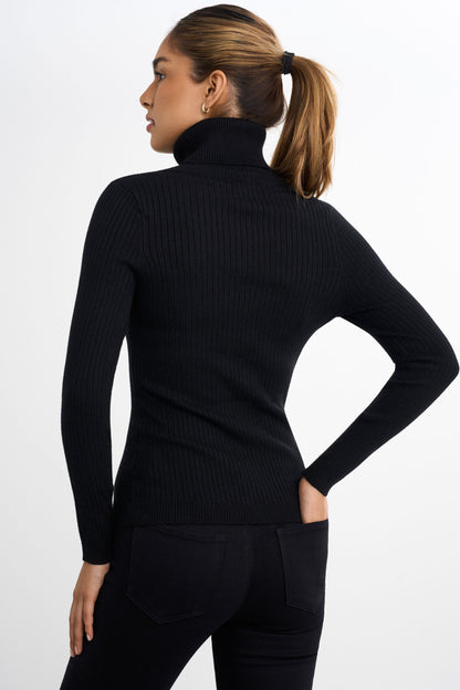 Ribbed Turtleneck Sweater