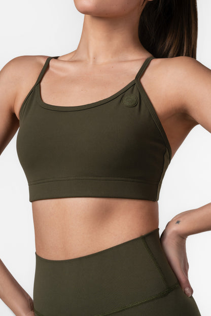 Dark Green Softy Sports Bra - for dame - Famme - Sports Bra